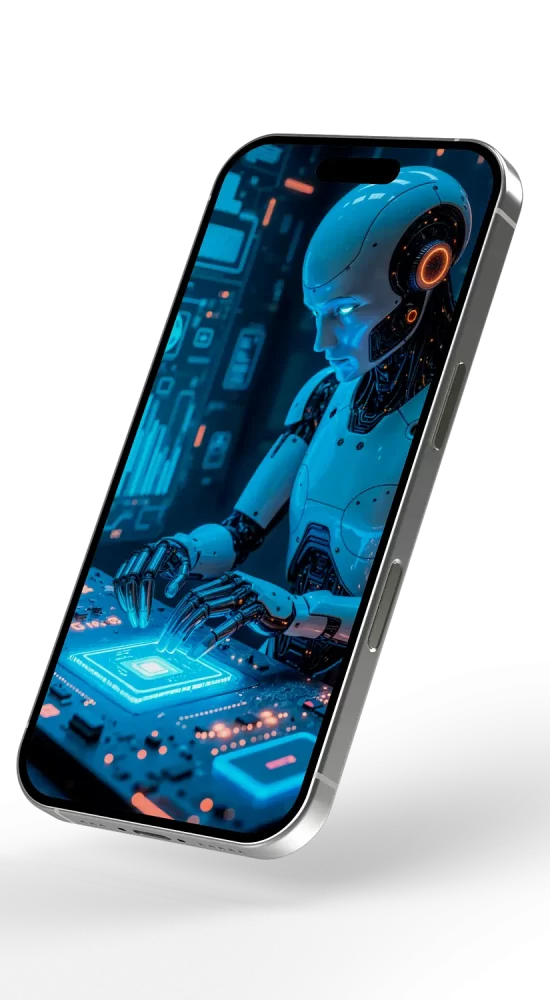 Celular Com Robô Digitando